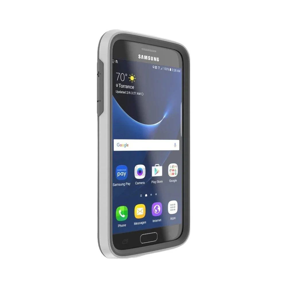Galaxy S7 Case Pelican Voyager Military‎ Grade Belt Clip Screen Protector White
